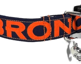 Denver Broncos Football Dog Cat Collar ALL SIZES