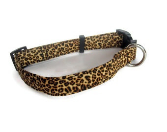 Leopard Animal Print Brown and Black Dog Cat Collar ALL SIZES