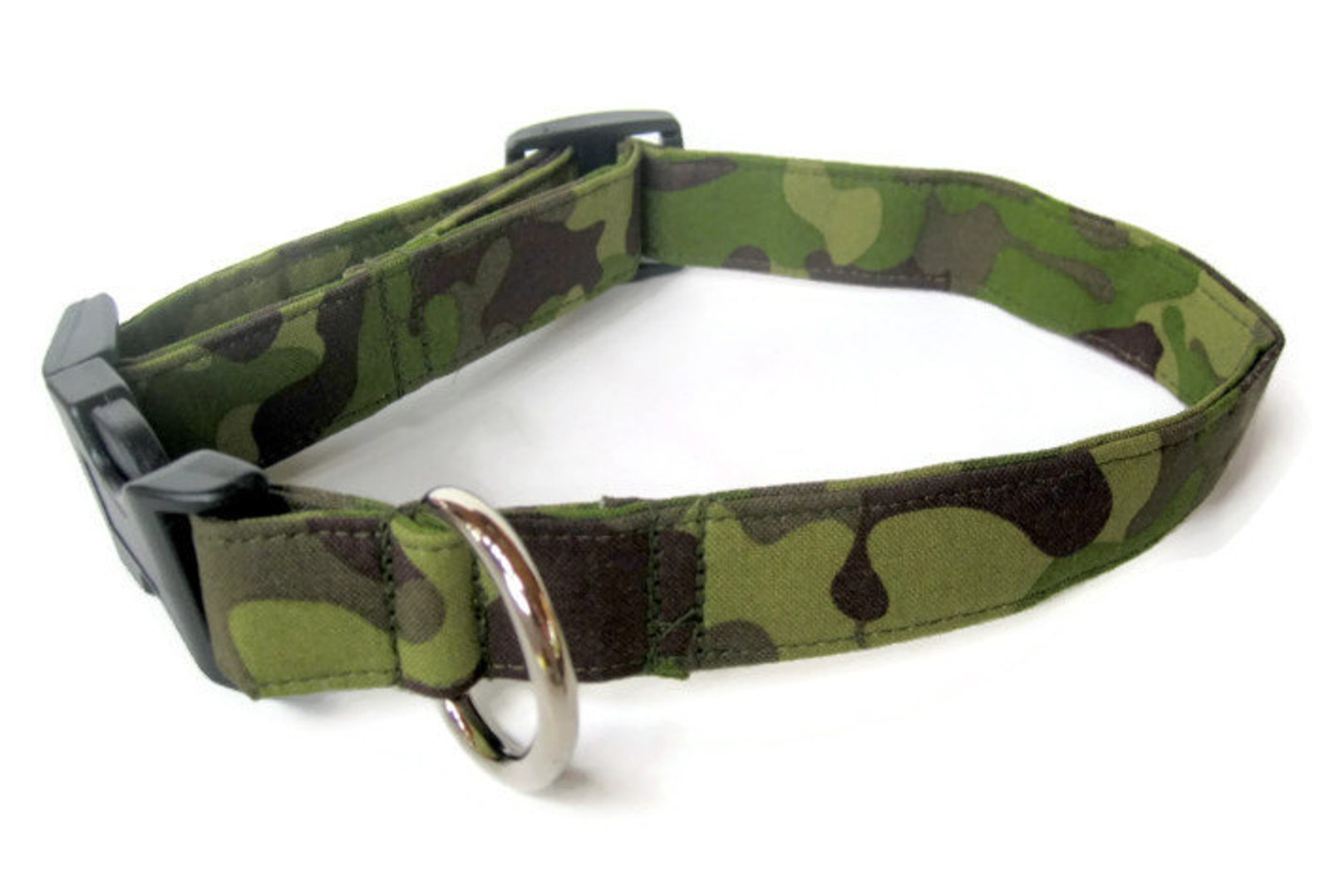 Green Army Camo Dog Collar size Medium Etsy