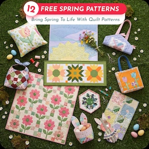 12 Herunterladbare PDF Frühling Quit Patterns
