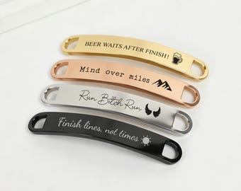 Custom Shoe Tags,Personalised Engraved Shoe Tags,Marathon Gift,Shoe Name Plate,Personalised Shoe Tag,Running Shoe Tags