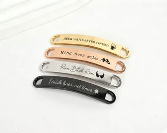 Etiquetas personalizadas para tênis, Etiquetas personalizadas para tênis de corrida, Presente personalizado para maratona, Placa de identificação para tênis, Etiqueta personalizada para tênis, Etiquetas para tênis de corrida