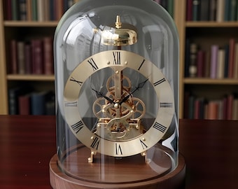 Black Walnut Solid Wood Alarm Clock with Night Light — Mechanical Designed Movement Desk Clock