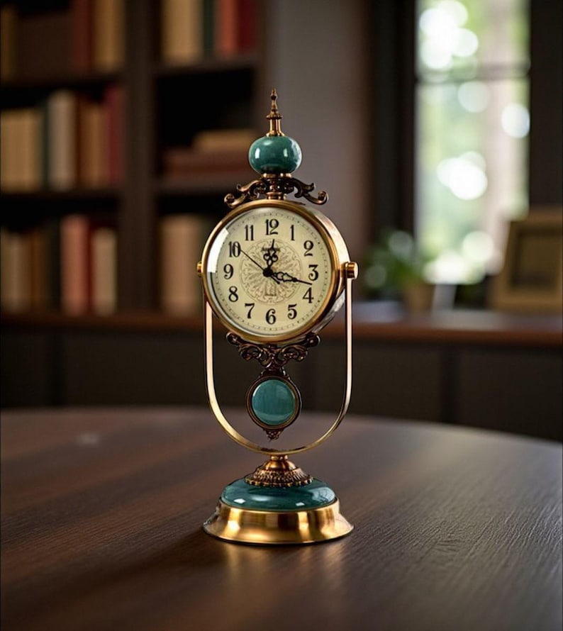 Orologi da Camino Orologio da scrivania Vintage a Batteria Silenzioso Senza ticchettio Facile da Leggere per Soggiorno Camera da Letto Decorazione per