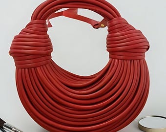 Woven Noodle Texture Crossbody Bag – Unique Niche Handbag, Everyday Shoulder Purse