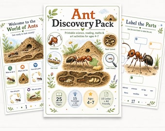 Ant Discovery Pack Printable | Ant Life Cycle Science Activities (PDF)