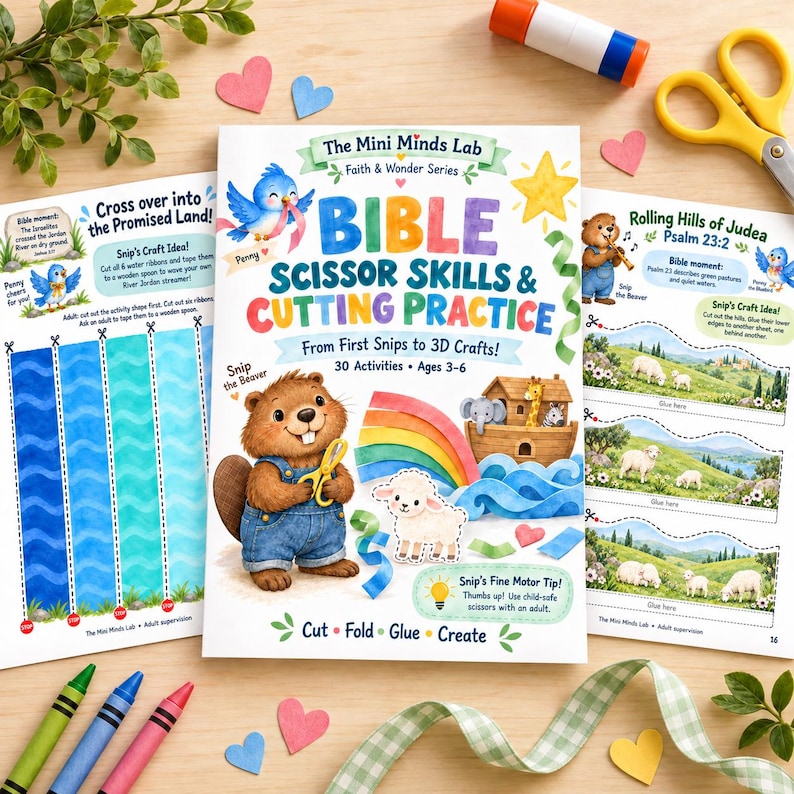 Bible Scissor Skills Printable PDF | 30 Christian Cutting Activities ...