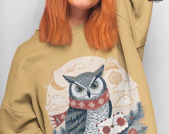 Winter Owl Mail PNG | Christmas Clipart (Digital Download)