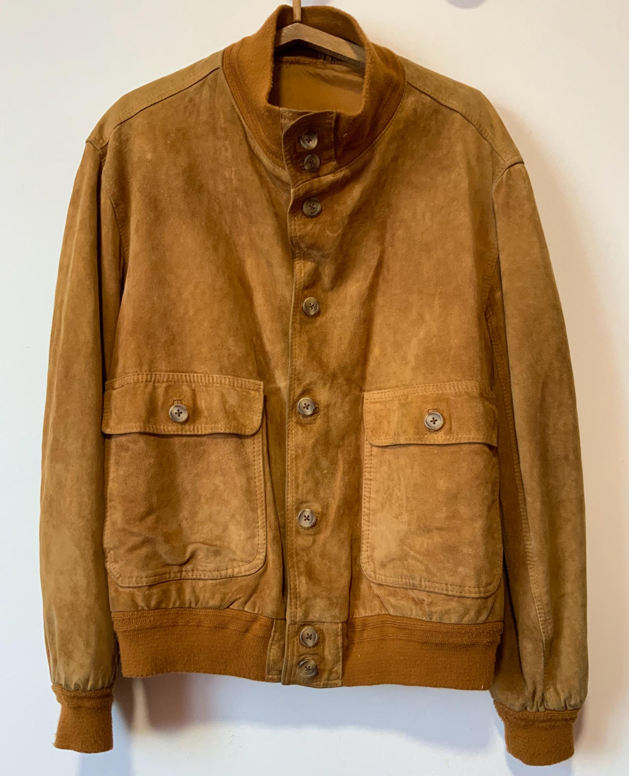 Manteau Vintage Homme En Daim – Style élégant Années 70/80 – Neuf Avec étiquettes