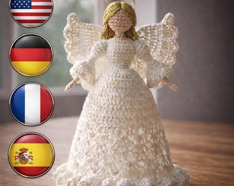 Häkelspitze Engel, Weihnachtsornamente, Häkelspitze (PDF-Anleitung)