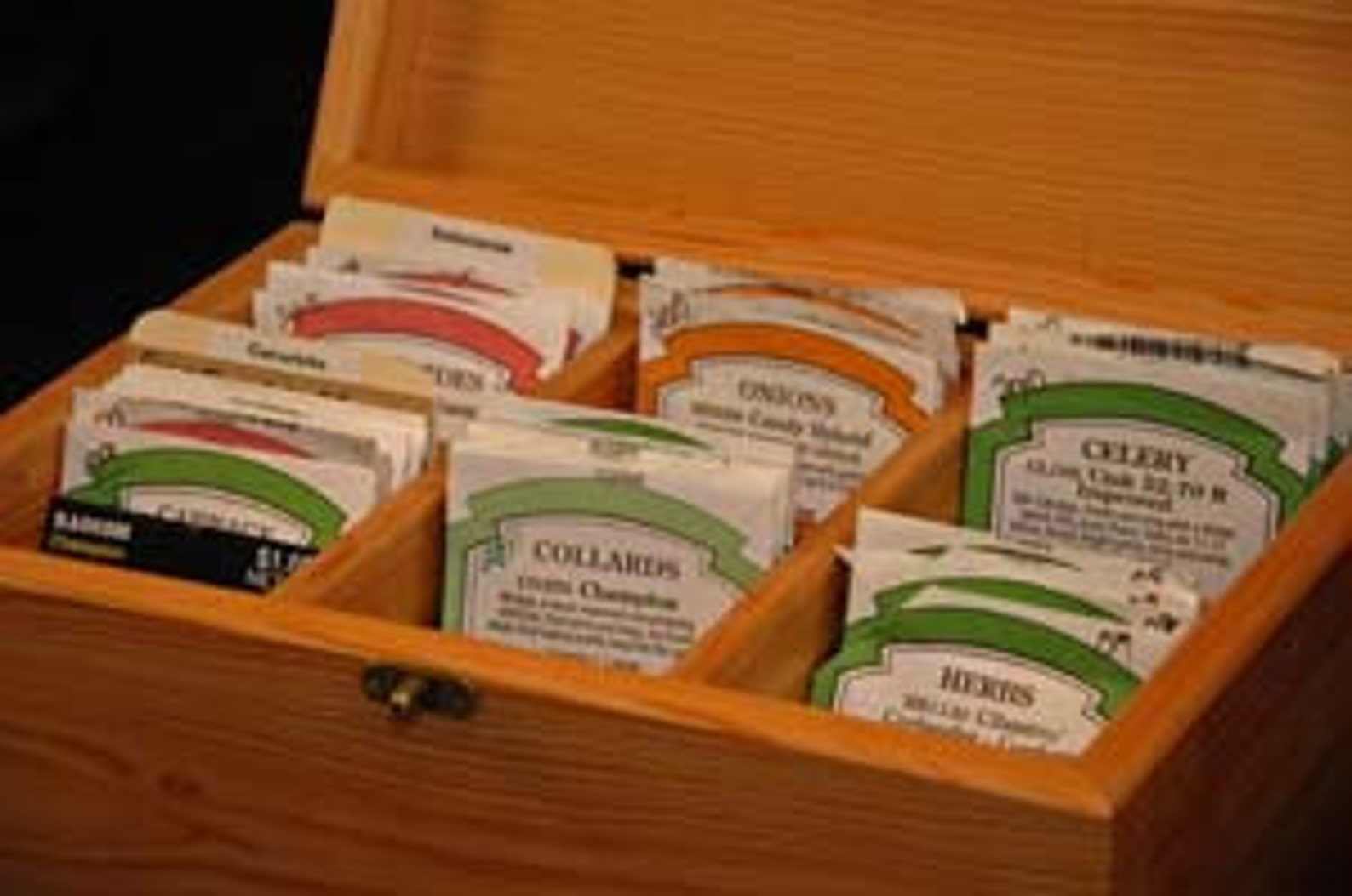 Seed Packet Organizer & Storage Box 1031 free U.S. Shipping Etsy