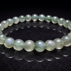 Green Moonstone Bracelet | Groene Maansteen Armband – Intuition & Calm Gemstone Jewelry- 8mm Glow Beads – AAA-Kwaliteit