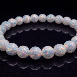 Synthetic Opal Bracelet | Synthetic Opal Bracelet – Rainbow Flashes / Rainbow Fire Glow