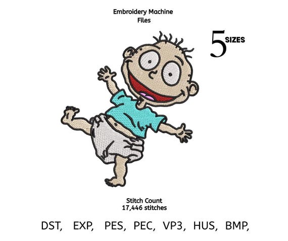 Cartoon Baby Embroidery Design – Happy Kid Stitch File (Digital Download)