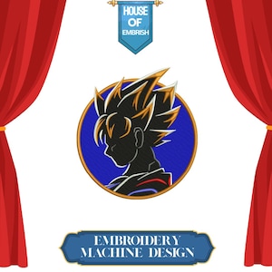 Diseño de bordado de héroe de anime / Regalo para gamers, cosplay (descarga digital)