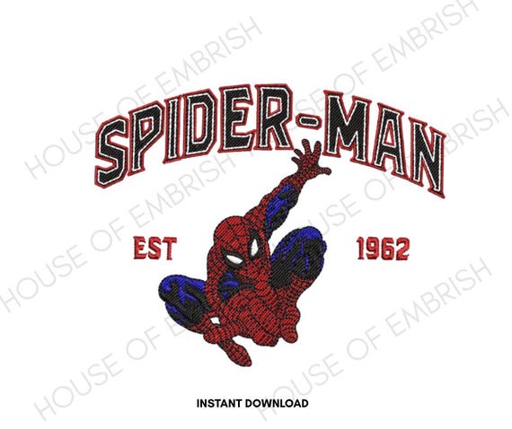 Spider Hero Embroidery Design | 5 Sizes | Machine Embroidery Files | Superhero Embroidery PES DST EXP VP3 | Instant Download
