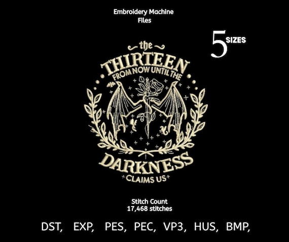 Dragon Crest Embroidery Design – Fantasy Emblem PES DST EXP (Digital Download)