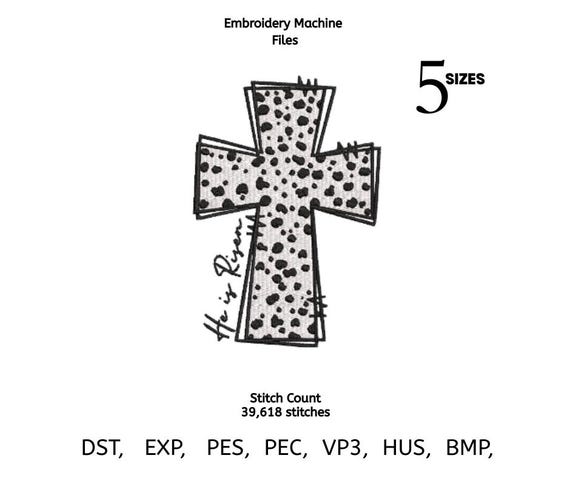 Cross Embroidery Design | Christian Applique Pattern (Instant Download)