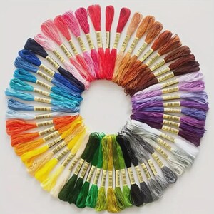 150 Color Embroidery Floss Set, Rainbow Cross Stitch Thread Bundle, Bracelet String, Craft Sewing Thread Kit, DIY Embroidery Supplies image 8