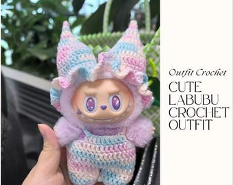 Labubu Doll Outfit Häkelanleitung | Amigurumi Kleidung (PDF) Instant Download