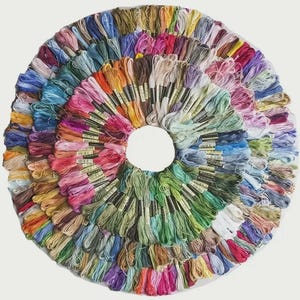 150 Color Embroidery Floss Set, Rainbow Cross Stitch Thread Bundle, Bracelet String, Craft Sewing Thread Kit, DIY Embroidery Supplies image 2