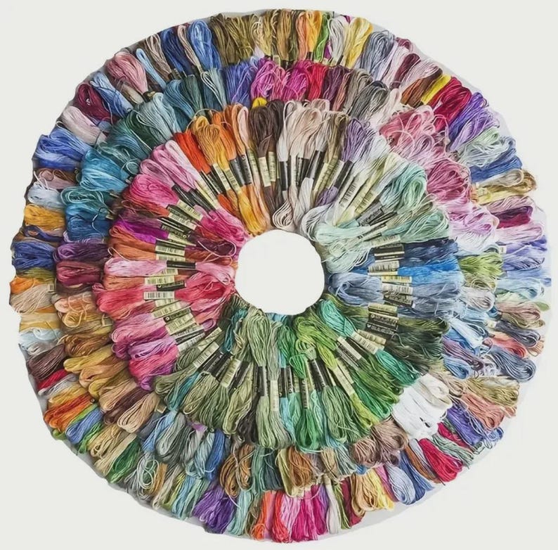 150 Color Embroidery Floss Set, Rainbow Cross Stitch Thread Bundle, Bracelet String, Craft Sewing Thread Kit, DIY Embroidery Supplies image 2