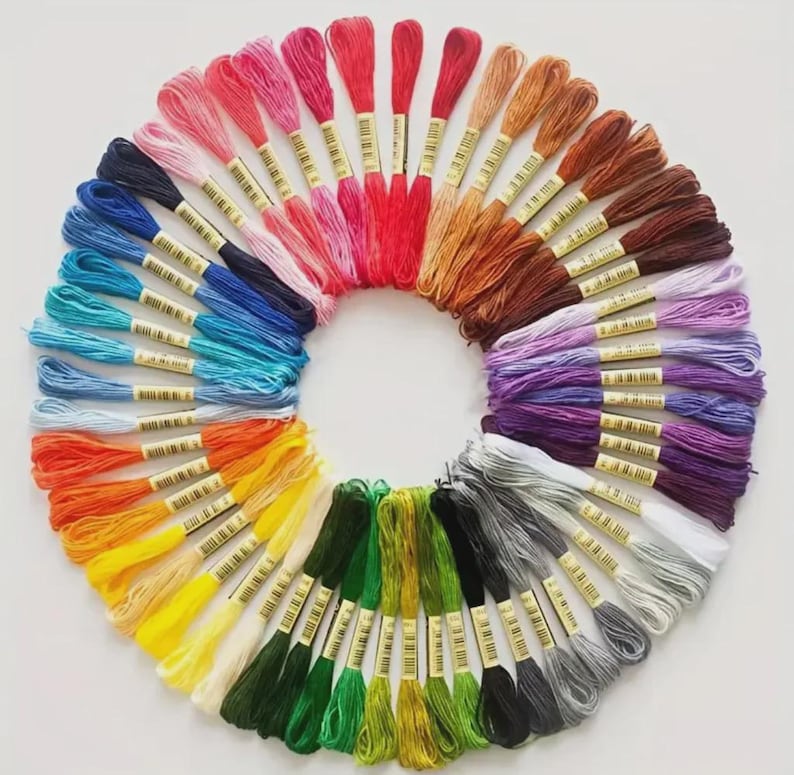 150 Color Embroidery Floss Set, Rainbow Cross Stitch Thread Bundle, Bracelet String, Craft Sewing Thread Kit, DIY Embroidery Supplies image 5