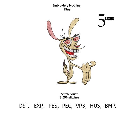 Funny Cartoon Character Embroidery Design | Applique Pattern (PES DST EXP VP3) Digital Download