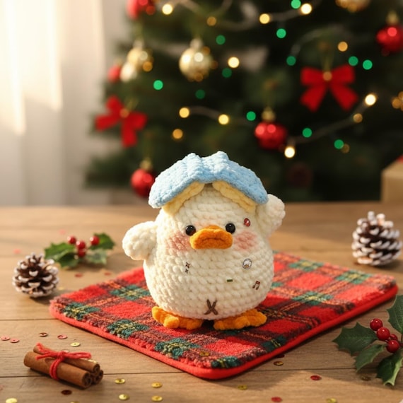 Handmade Crochet Duck with Book Plush Toy Pattern (PDF)