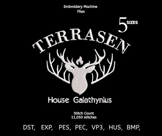 Terrasen House Galathynius Embroidery Design – Fantasy Crest (Digital Download)