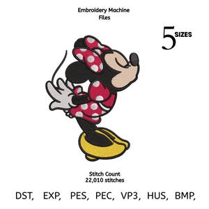 Valentine Minnie Mouse Embroidery Design – Love Applique (PES DST EXP Files)