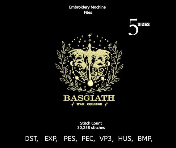 Fourth Wing Dragon Crest Embroidery Design (Digital Download)