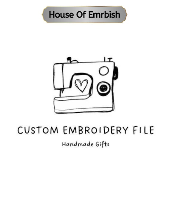 Custom Embroidery Machine File | Any Logo Text Image | PES DST EXP VP3 | High Quality Digital Design
