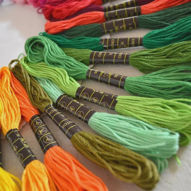 150 Color Embroidery Floss Set, Rainbow Cross Stitch Thread Bundle, Bracelet String, Craft Sewing Thread Kit, DIY Embroidery Supplies image 9