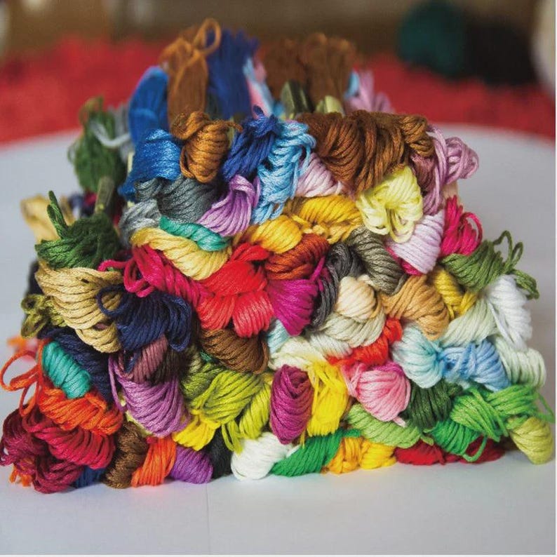 150 Color Embroidery Floss Set, Rainbow Cross Stitch Thread Bundle, Bracelet String, Craft Sewing Thread Kit, DIY Embroidery Supplies image 6
