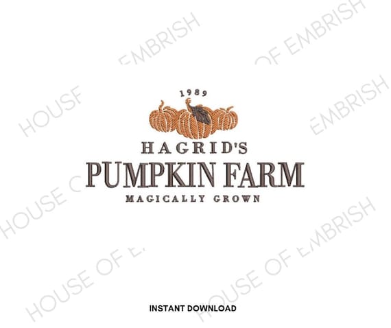 Pumpkin Farm Embroidery Design | Fall Halloween Machine Embroidery File | Vintage Farm Quote Stitch | Instant Download