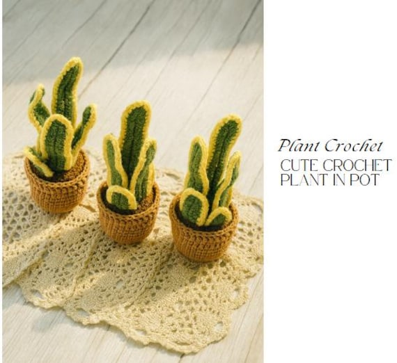 Cute Crochet Plant in Pot Pattern | Amigurumi Plant Crochet Pattern | Fake Cactus Crochet | Digital PDF Pattern