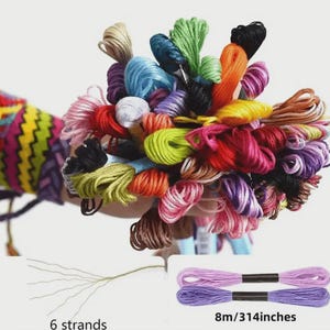 150 Color Embroidery Floss Set, Rainbow Cross Stitch Thread Bundle, Bracelet String, Craft Sewing Thread Kit, DIY Embroidery Supplies image 3