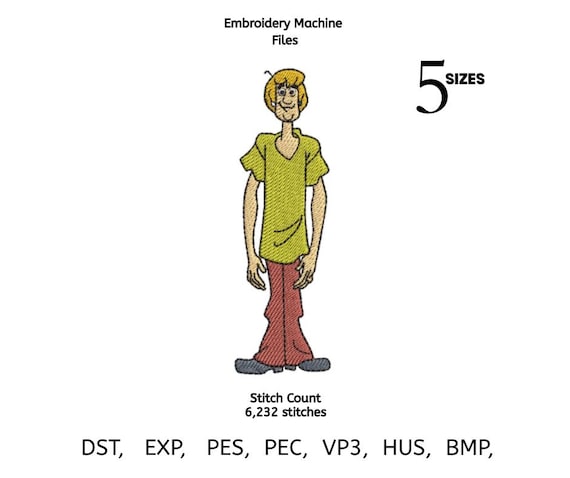 Retro Cartoon Guy Embroidery Design | Funny Comic Stitch (Digital Download)