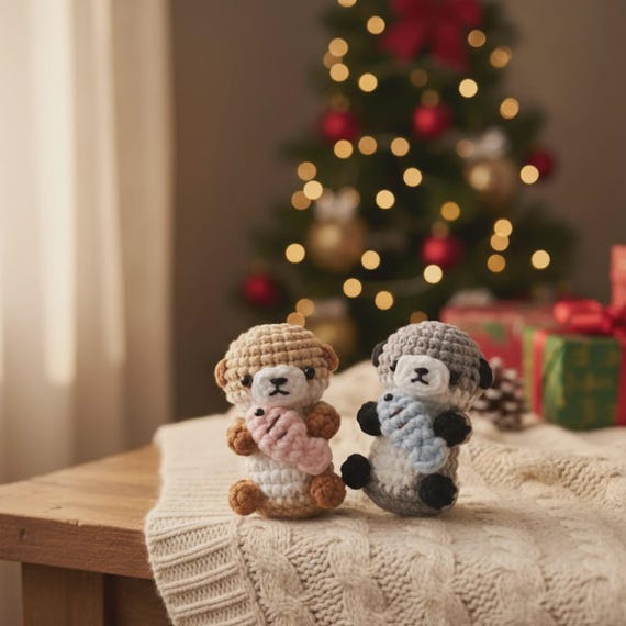 Crocheted Amigurumi Sea Otter Pattern, Marine Animal Plush (PDF)
