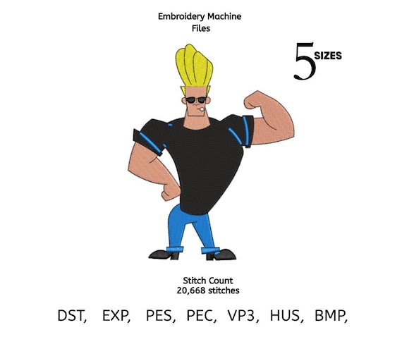 Retro Muscle Cartoon Embroidery Design | 90s Style (Digital Pattern)