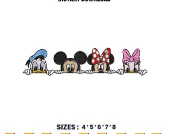 Friends Peekaboo Embroidery Design, Character Inspired Embroidery File (Digital Download)
