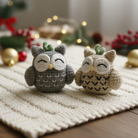 Mini Owl Crochet Keychain Pattern, Amigurumi Woodland Charm (Digital PDF)