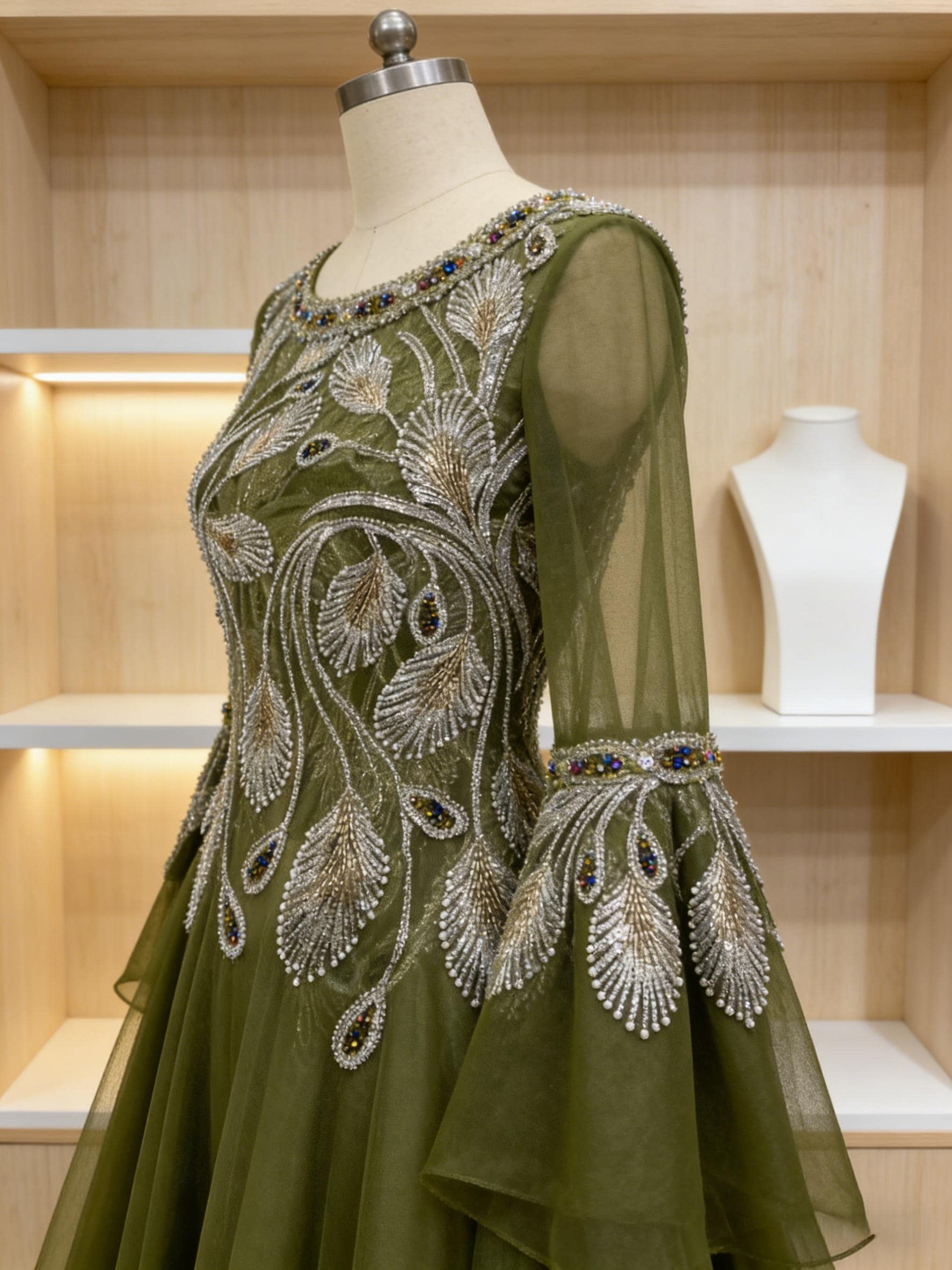 bright green sweater dress Green Satin Prom Dresses with Beaded Corset & Elegant Necklines – SS367 –  Viniodress