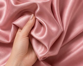 Satin Fabric by the Yard, Luxury Satin Material, Bridesmaid Dress Fabric, Wedding Fabric, Prom Dress Fabric, Tablecloth Fabric, 58/60 Inch