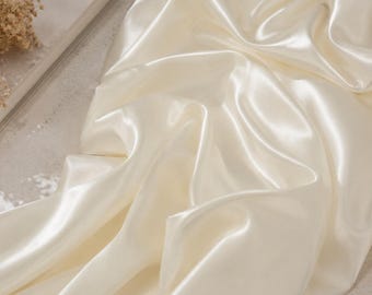 192 Colors Stretch Charmeuse Satin Fabric, Silky Shiny Spandex Bridal Satin for Wedding Gowns, Bridesmaid Dresses Fabric by Yard