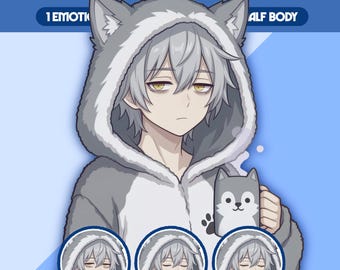 Male PNGTuber Model | Premade PNGTuber Male | VeadoTube Model | Cute PNG Tuber Model | Vtuber Model, Twitch Avatar, GIFTuber, M59 - Ryoji