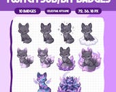 Kitsune Twitch Badges | Cute Twitch Sub Badges | Animal Bit Badges Pack | Discord Badges | Channel Points Icon | Stream Assets, B4