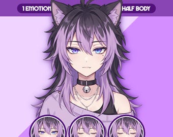 Female PNGTuber Model | Premade PNGTuber Girl | VeadoTube Model | Cute PNG Tuber Model | Vtuber Model, Twitch Avatar, GIFTuber, F119 - Ruri