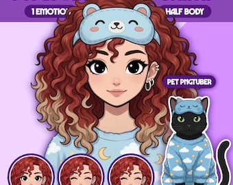 Female PNGTuber Model | Premade PNGTuber Girl | VeadoTube Model | Cute PNG Tuber Model | Vtuber Model, Twitch Avatar, GIFTuber, F84 - MiMi